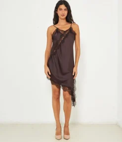 Zuiki Abito in raso e pizzo Online