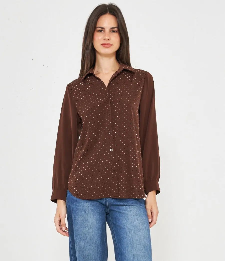 Zuiki Camicia con strass frontali Hot