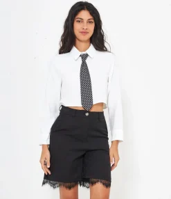 Zuiki Camicia crop con cravatta New