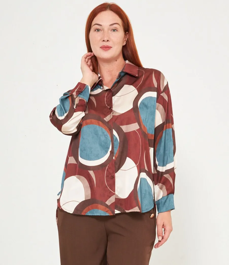 Zuiki Camicia fantasia geometrica