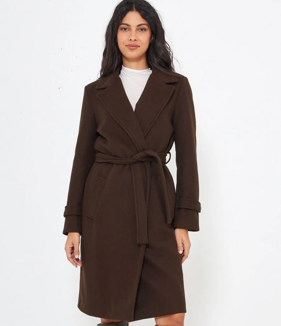 Zuiki Cappotto midi con cintura Sale