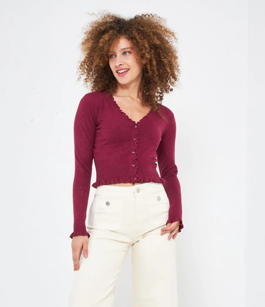 Zuiki Cardigan crop Online
