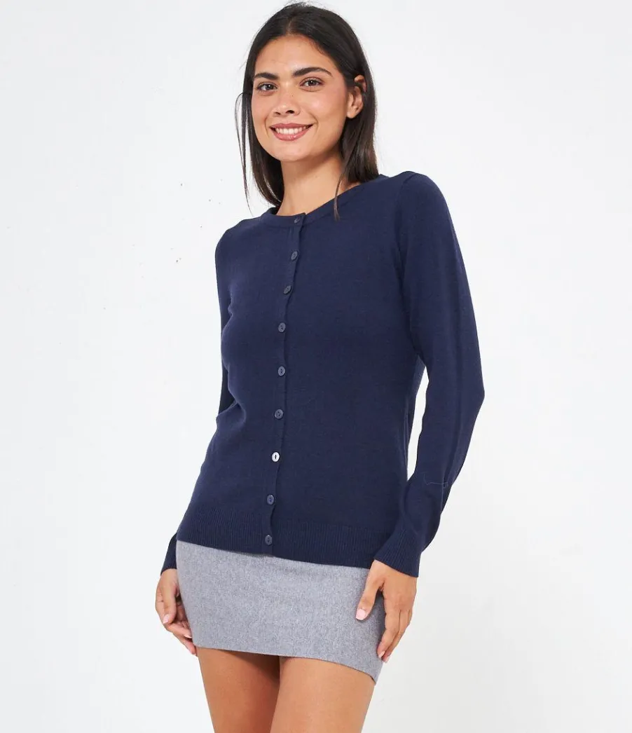 Zuiki Cardigan scollo tondo Online