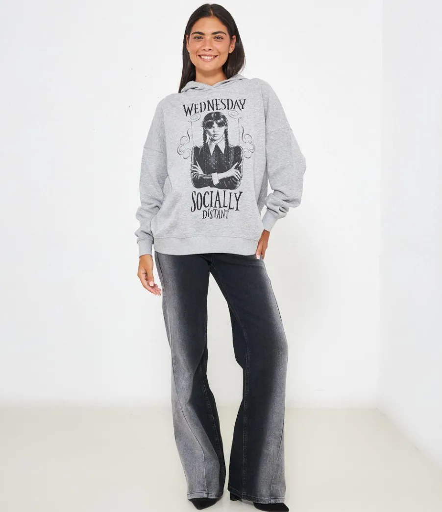 Zuiki Felpa 'Wednesday' con cappuccio G/melange Outlet