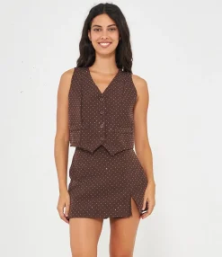 Zuiki Gilet con strass