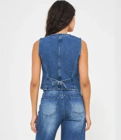 Zuiki Gilet in denim