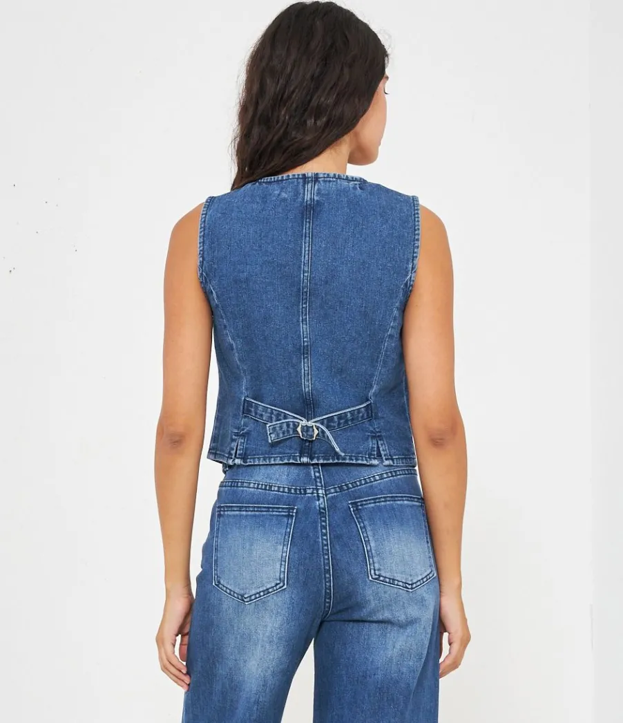 Zuiki Gilet in denim