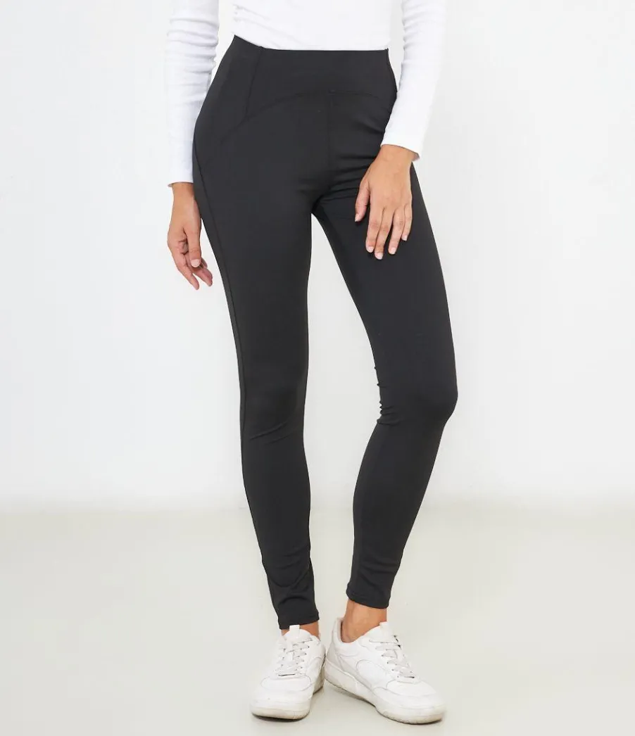 Zuiki Leggings con cuciture a vista Nero Clearance