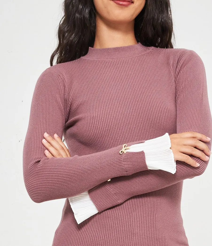 Zuiki Maglia con camicia plissè Discount