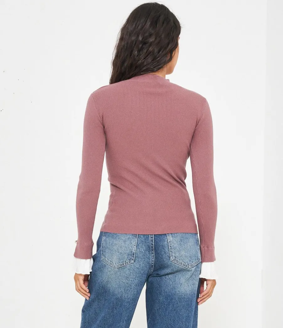 Zuiki Maglia con camicia plissè Discount
