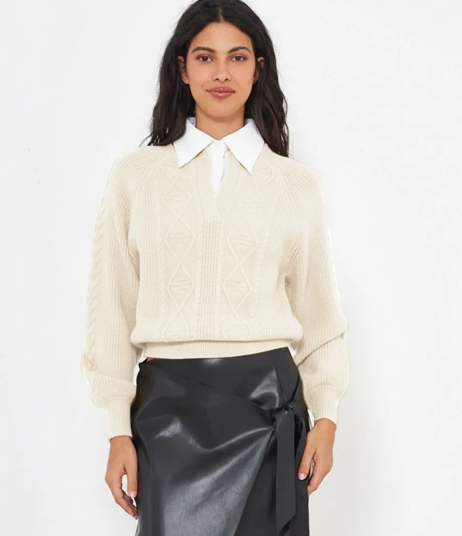 Zuiki Maglia con collo camicia