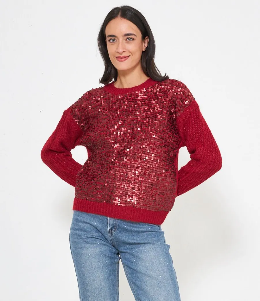 Zuiki Maglia con paillettes Discount