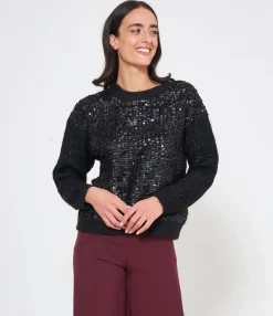 Zuiki Maglia con paillettes Discount