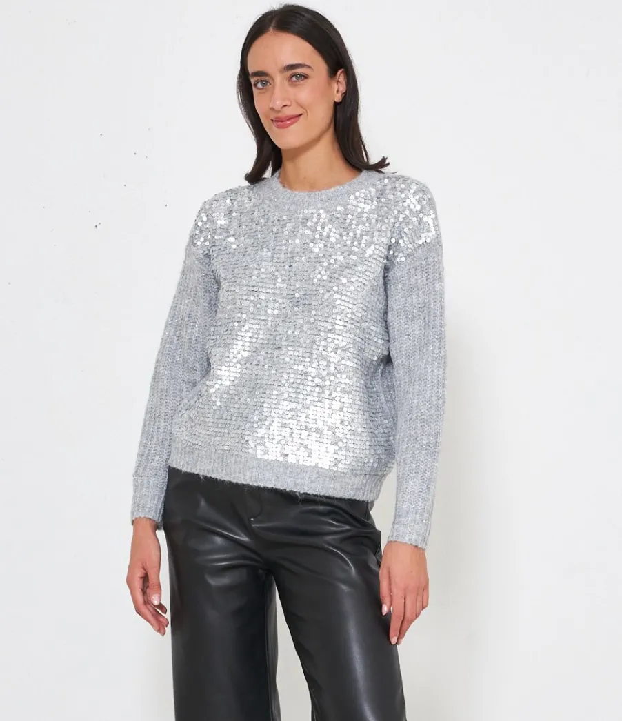 Zuiki Maglia con paillettes Discount