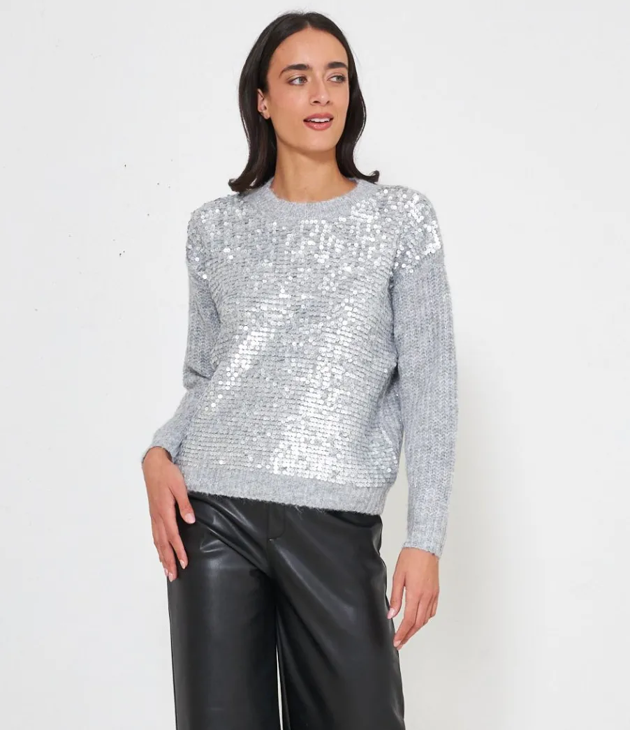 Zuiki Maglia con paillettes Discount