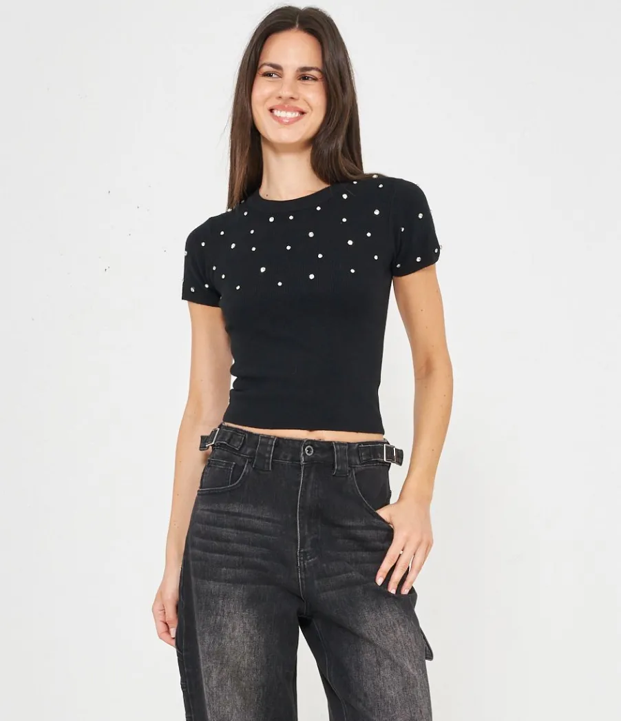 Zuiki Maglia con strass Best
