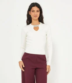 Zuiki Maglia dettagli strass Discount