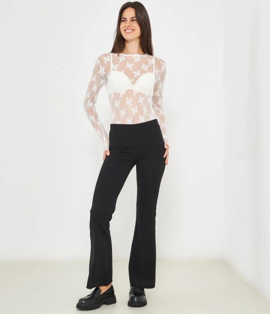 Zuiki Maglia in microrete ricamata Best