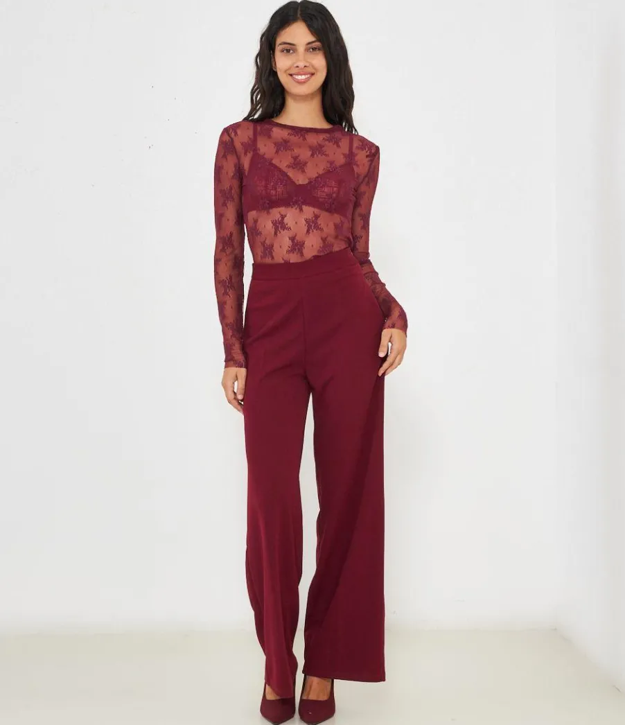 Zuiki Maglia in microrete ricamata Best