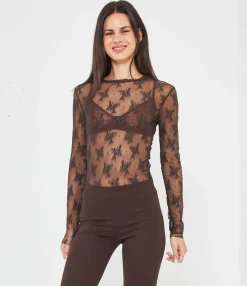 Zuiki Maglia in microrete ricamata Best