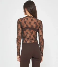 Zuiki Maglia in microrete ricamata Best