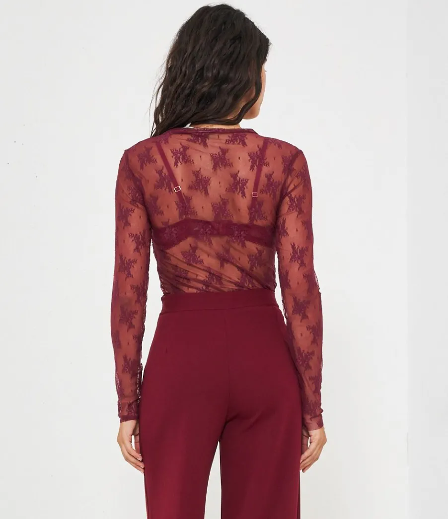 Zuiki Maglia in microrete ricamata Best