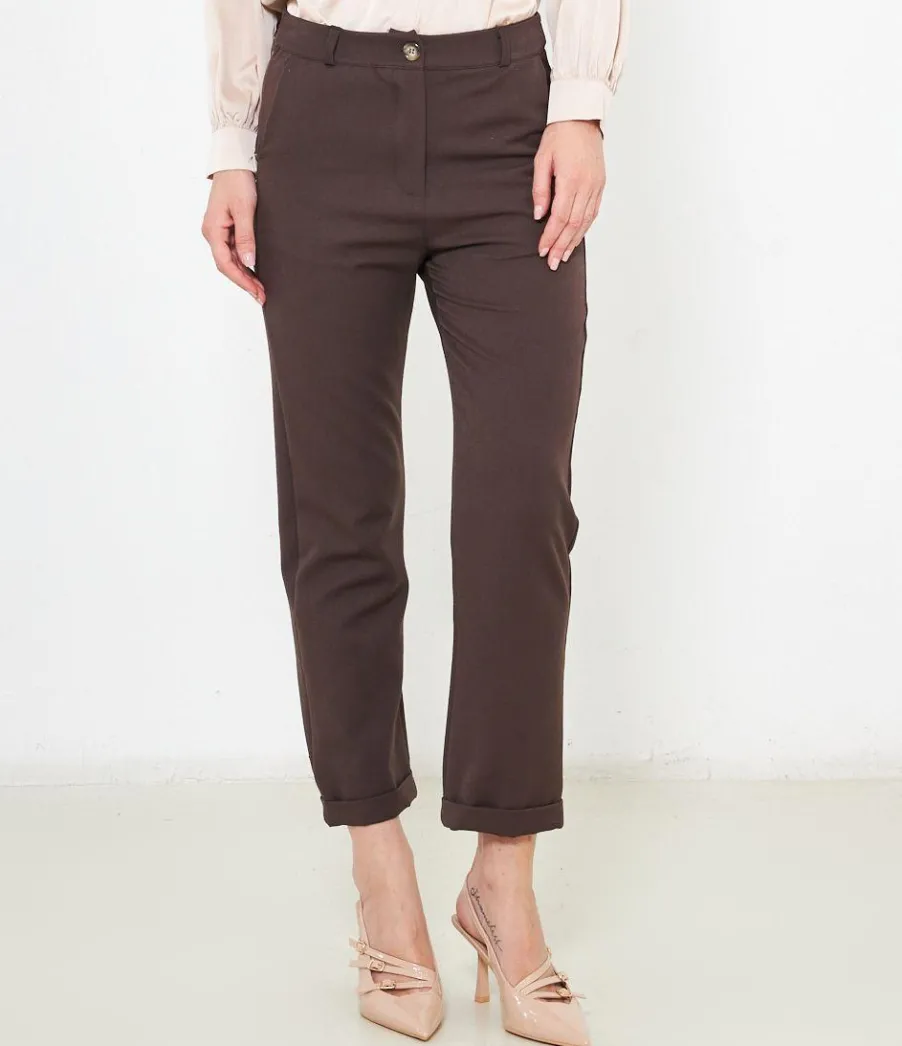 Zuiki Pantaloni con risvolti Outlet