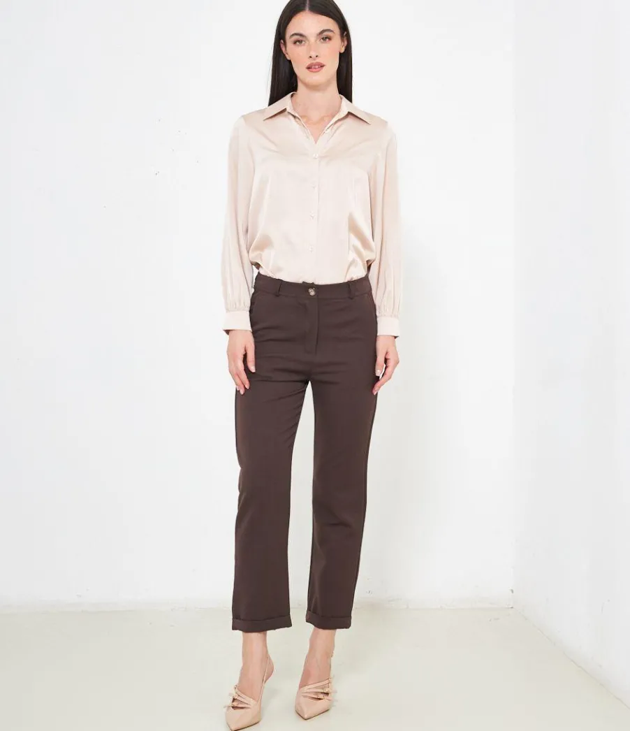 Zuiki Pantaloni con risvolti Outlet