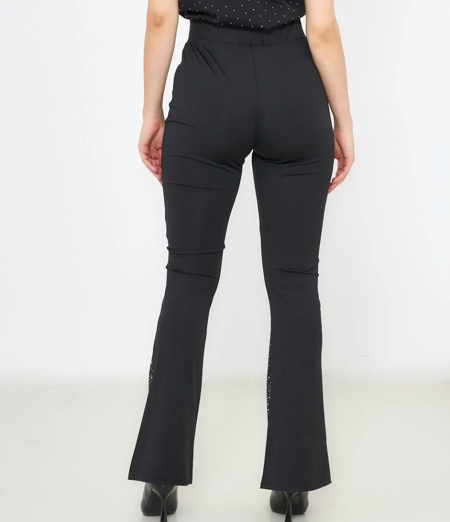Zuiki Pantaloni con strass Nero New