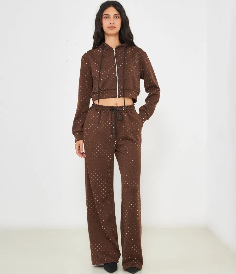 Zuiki Pantaloni con strass