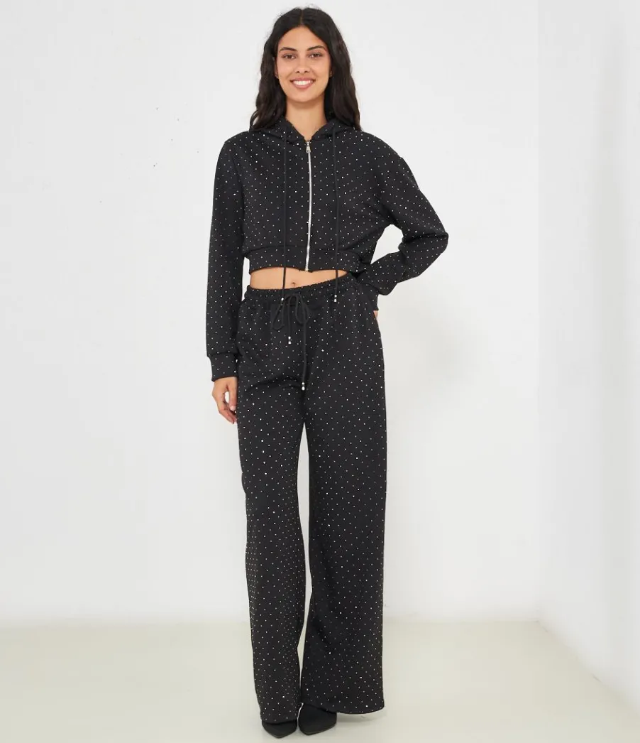 Zuiki Pantaloni con strass
