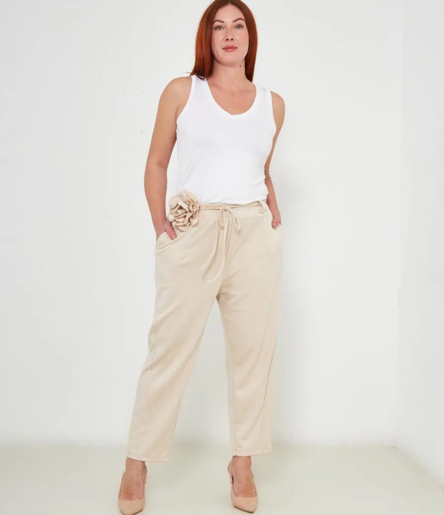 Zuiki Pantaloni dettaglio fiore New