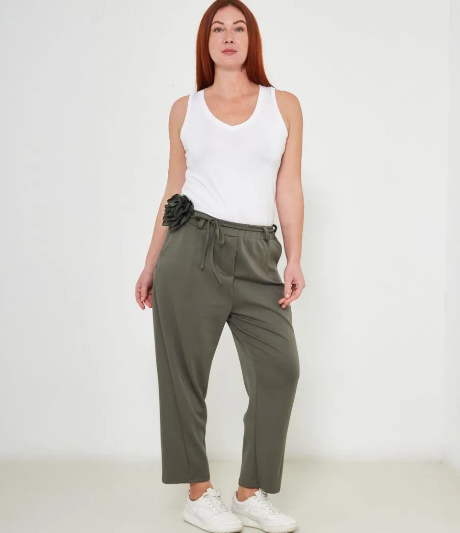 Zuiki Pantaloni dettaglio fiore New