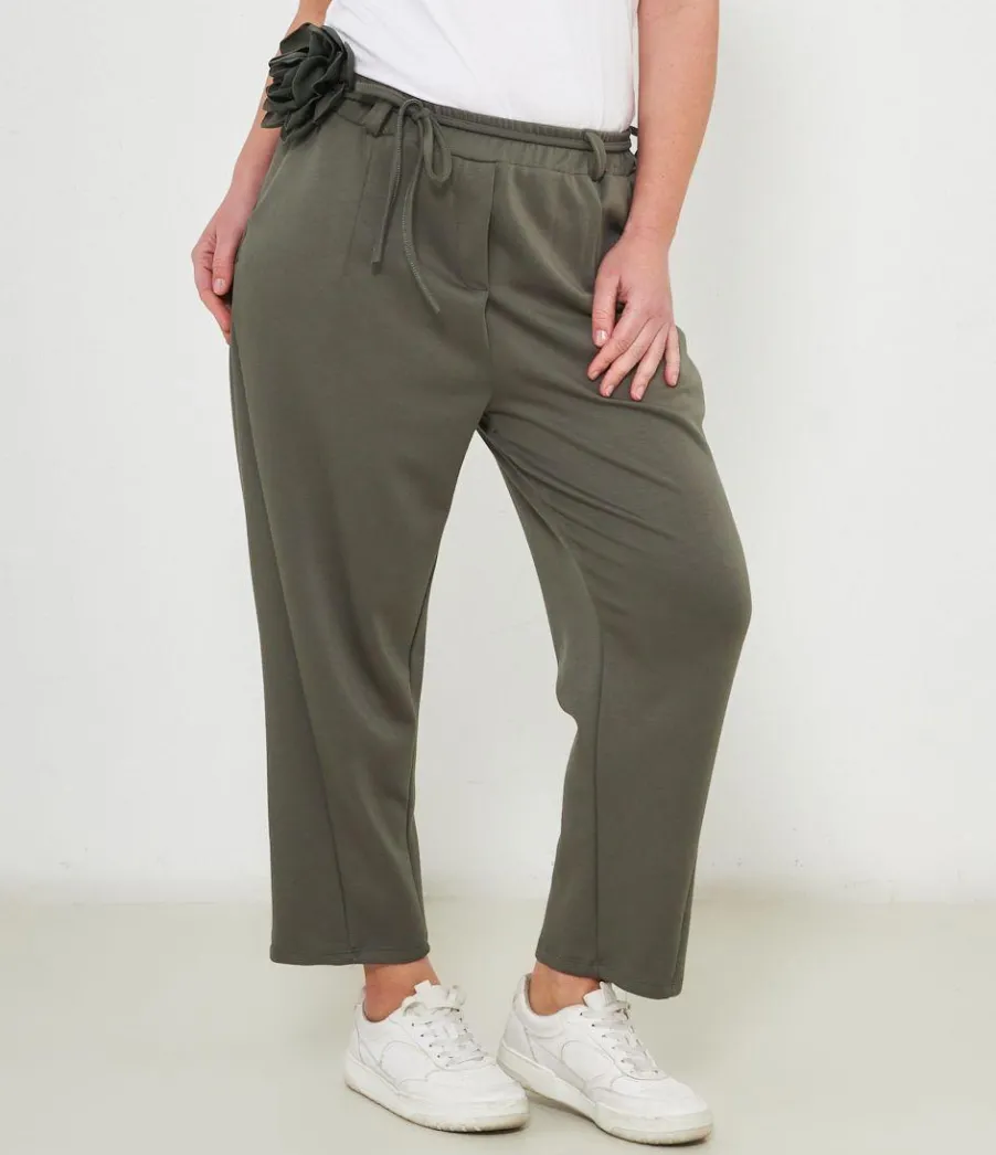 Zuiki Pantaloni dettaglio fiore New