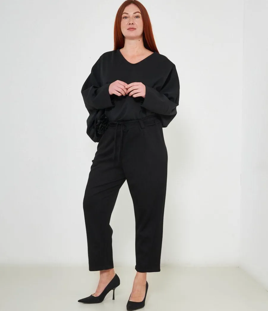 Zuiki Pantaloni dettaglio fiore New