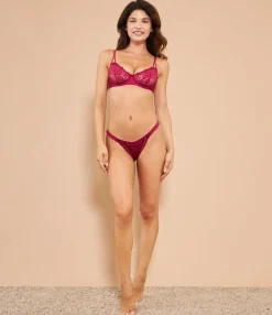 Zuiki Reggiseno Balconcino in pizzo e raso