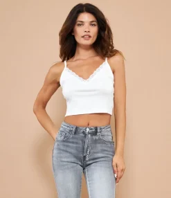 Zuiki Top crop con pizzo Outlet