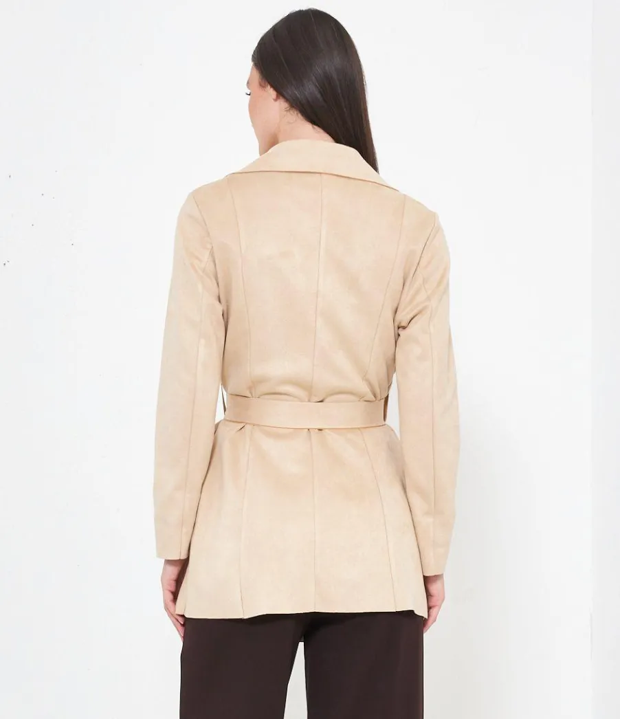 Zuiki Trench effetto camoscio Discount