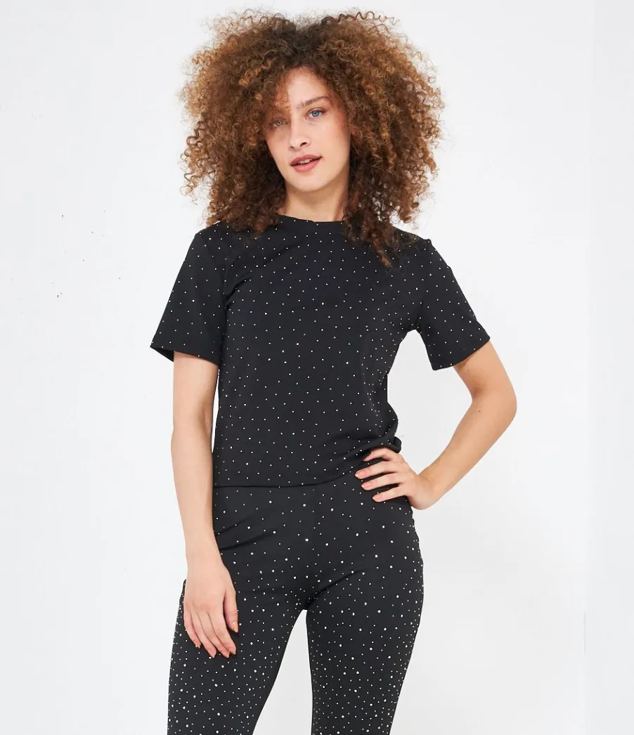 Zuiki T-shirt con strass