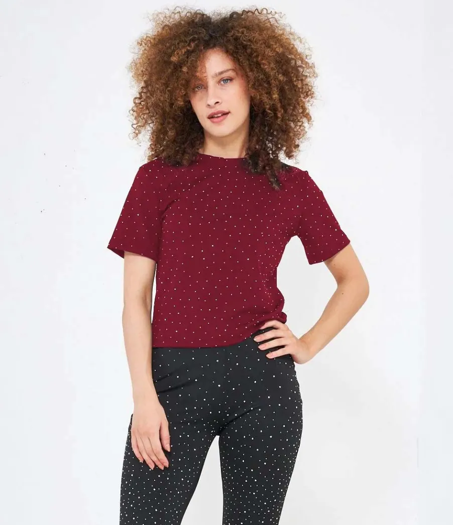 Zuiki T-shirt con strass